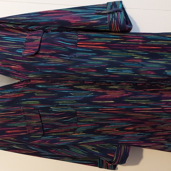 Maggie Barnes for Catherines Colorful Striped Buttoned Shirt Size 3X 26W/28W - Picture 4 of 16